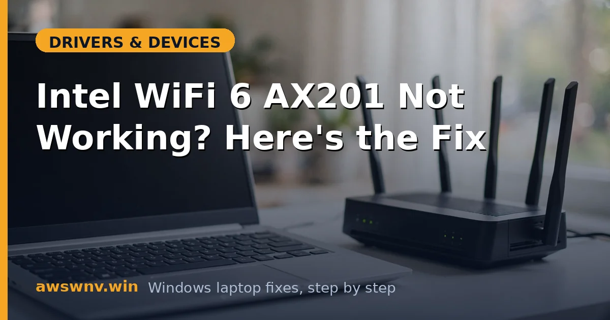 Intel WiFi 6 AX201 Not Working? Here's the Fix