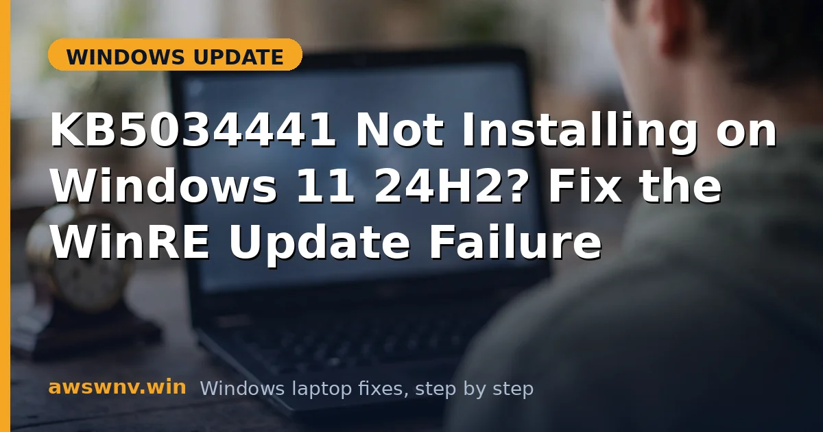 KB5034441 Not Installing on Windows 11 24H2? Fix the WinRE Update Failure