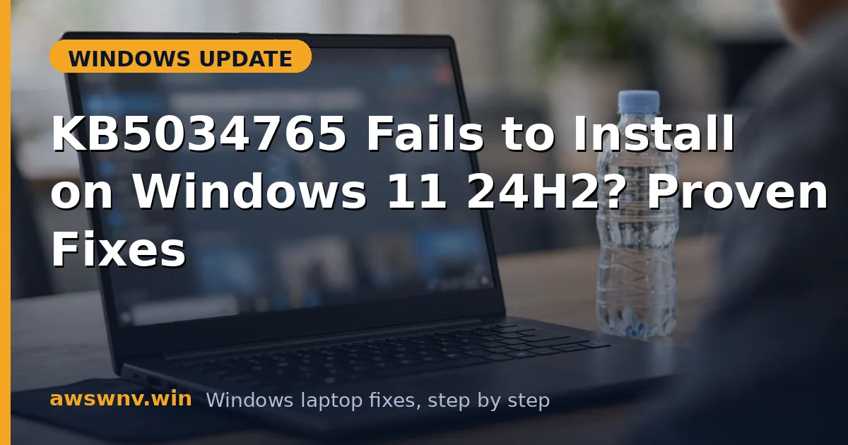 KB5034765 Fails to Install on Windows 11 24H2? Proven Fixes