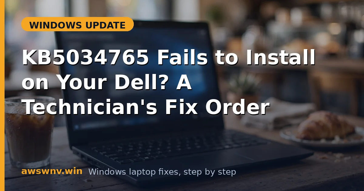 KB5034765 Fails to Install on Your Dell? A Technician's Fix Order