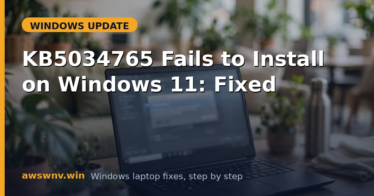 KB5034765 Fails to Install on Windows 11: Fixed