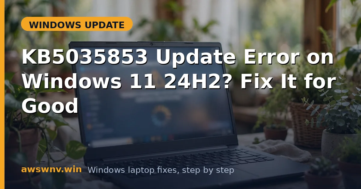 KB5035853 Update Error on Windows 11 24H2? Fix It for Good