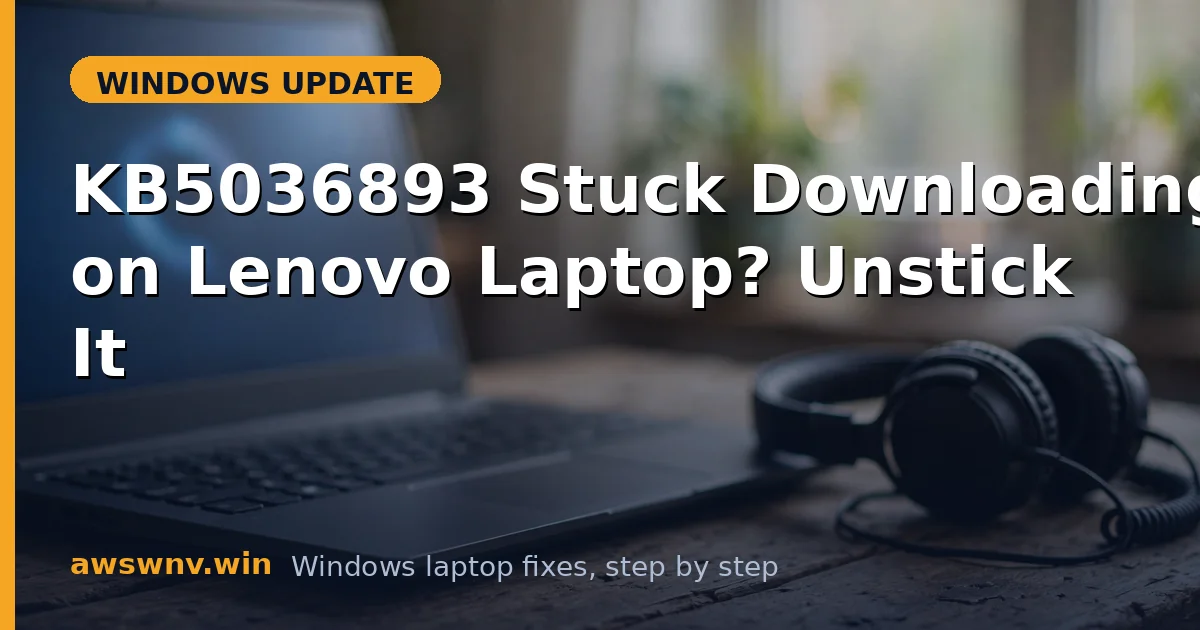 KB5036893 Stuck Downloading on Lenovo Laptop? Unstick It