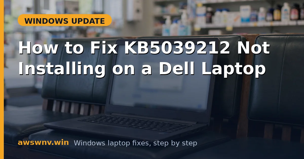 How to Fix KB5039212 Not Installing on a Dell Laptop