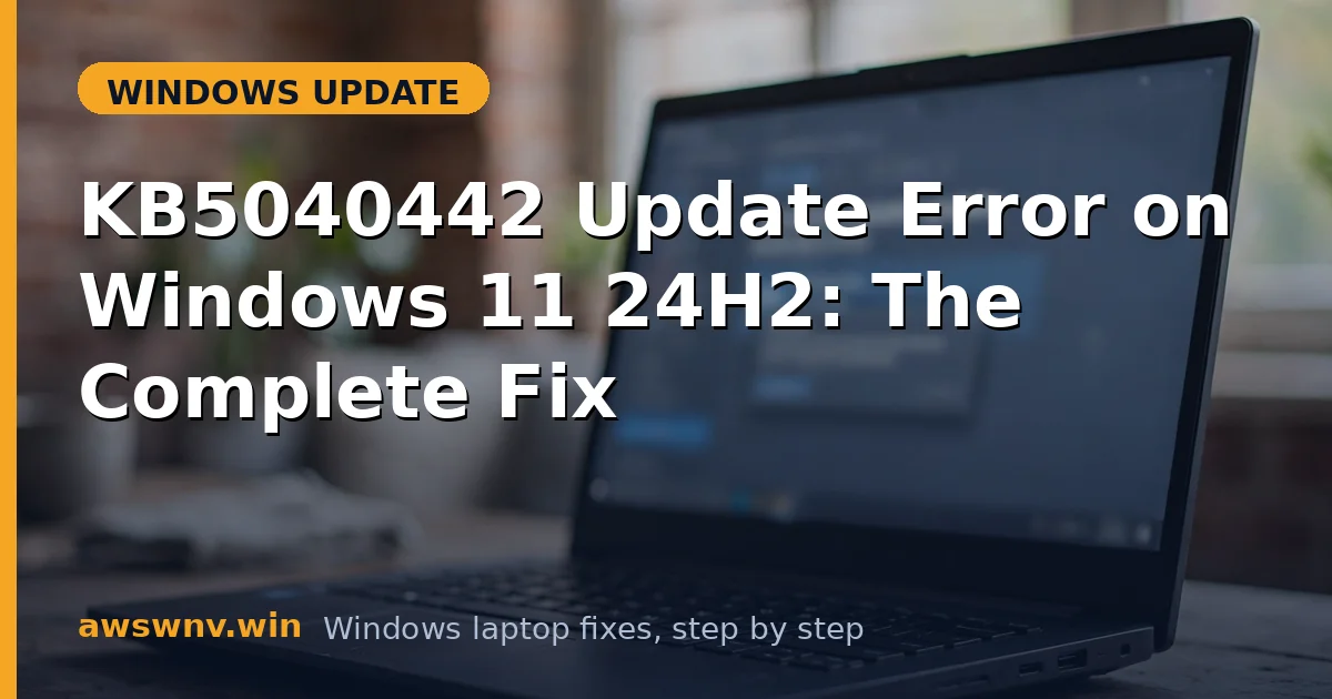 KB5040442 Update Error on Windows 11 24H2: The Complete Fix