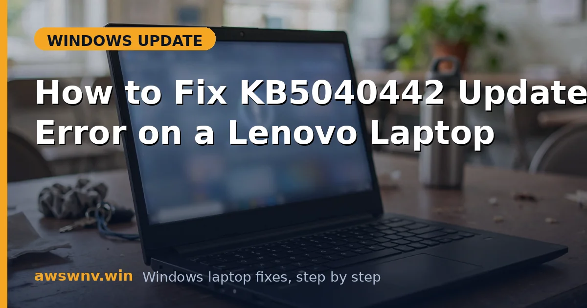 How to Fix KB5040442 Update Error on a Lenovo Laptop