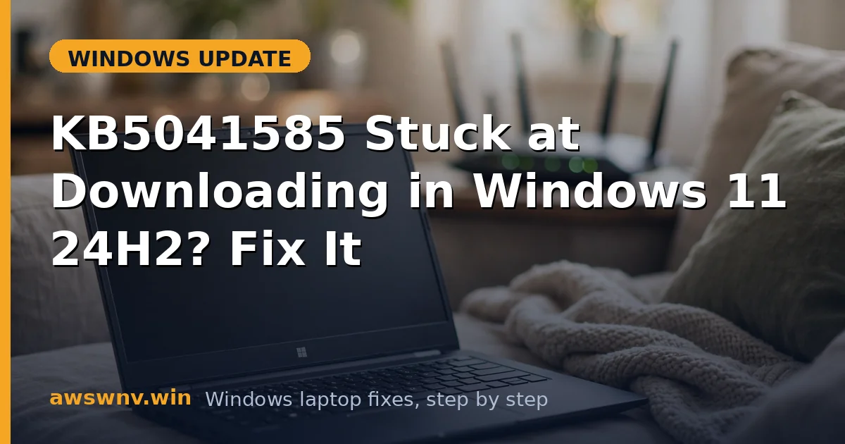 KB5041585 Stuck at Downloading in Windows 11 24H2? Fix It
