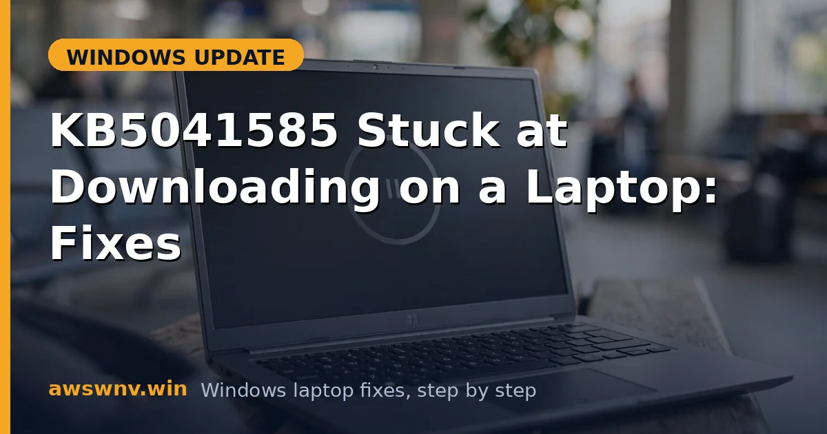 KB5041585 Stuck at Downloading on a Laptop: Fixes