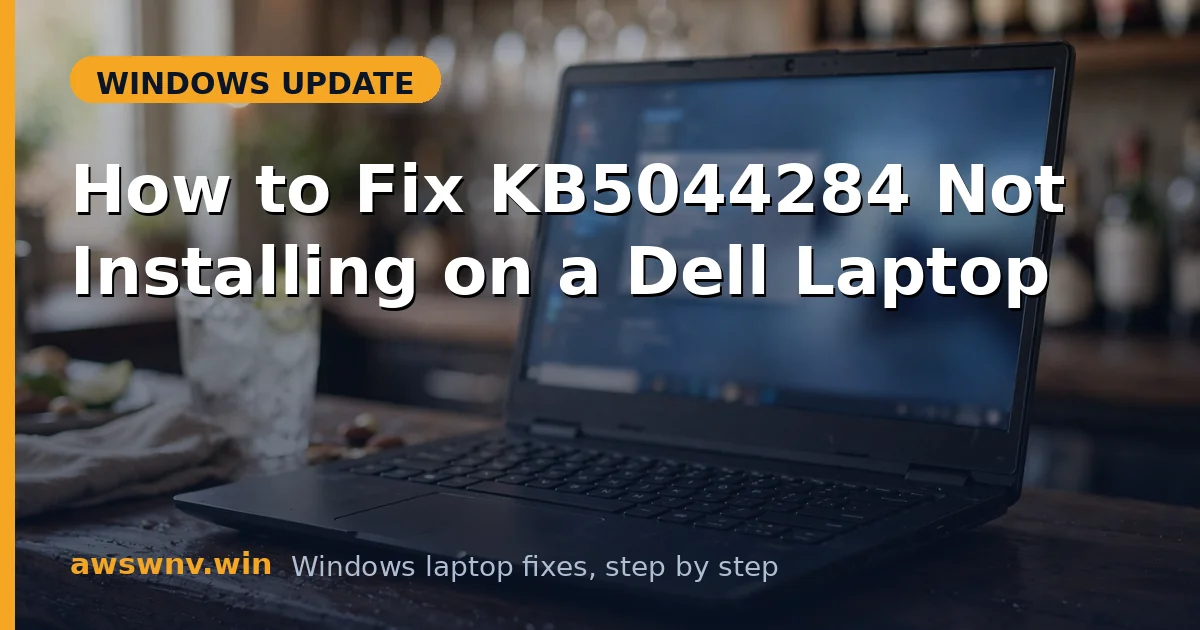 How to Fix KB5044284 Not Installing on a Dell Laptop