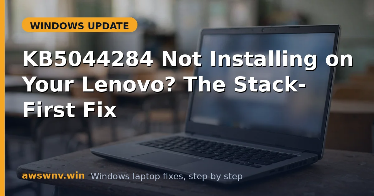 KB5044284 Not Installing on Your Lenovo? The Stack-First Fix