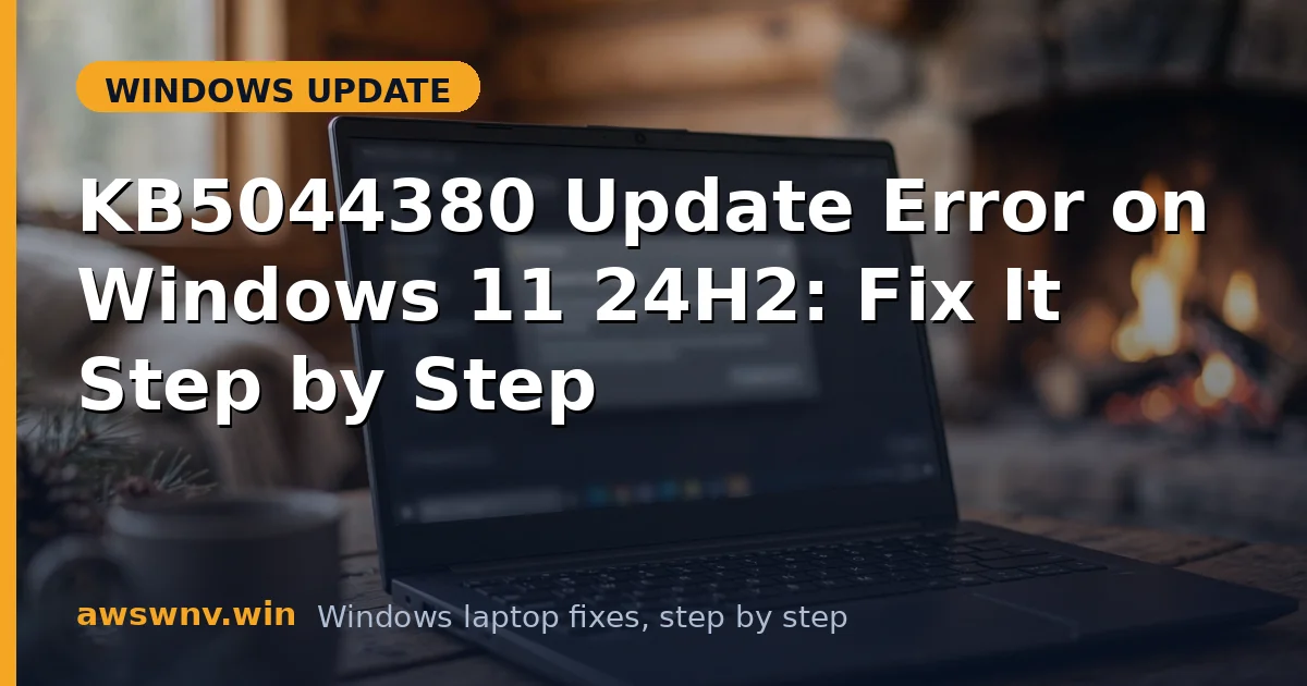 KB5044380 Update Error on Windows 11 24H2: Fix It Step by Step