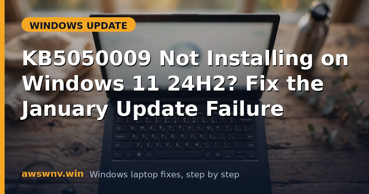 KB5050009 Not Installing on Windows 11 24H2? Fix the January Update Failure