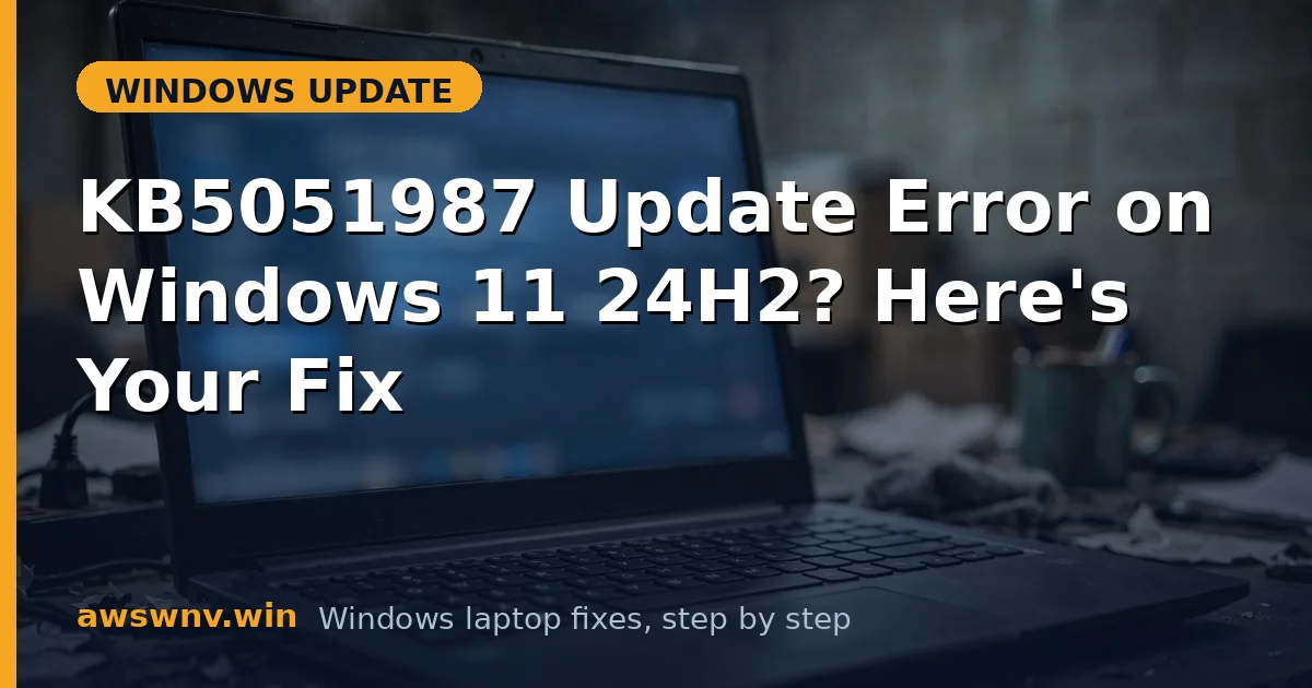 KB5051987 Update Error on Windows 11 24H2? Here's Your Fix
