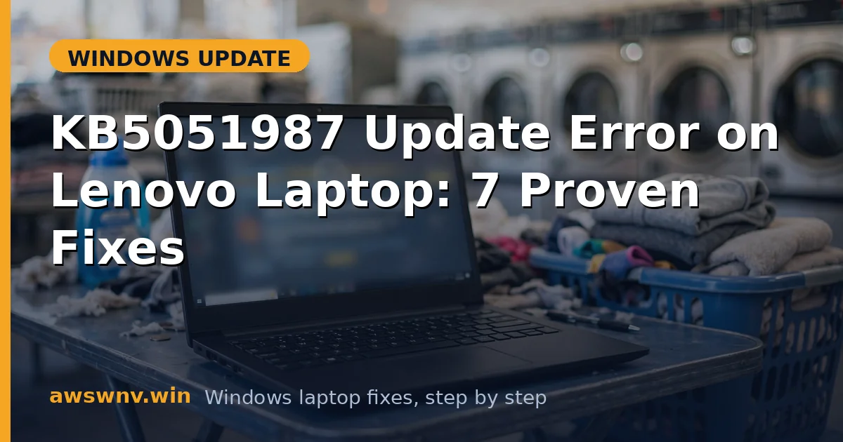 KB5051987 Update Error on Lenovo Laptop: 7 Proven Fixes