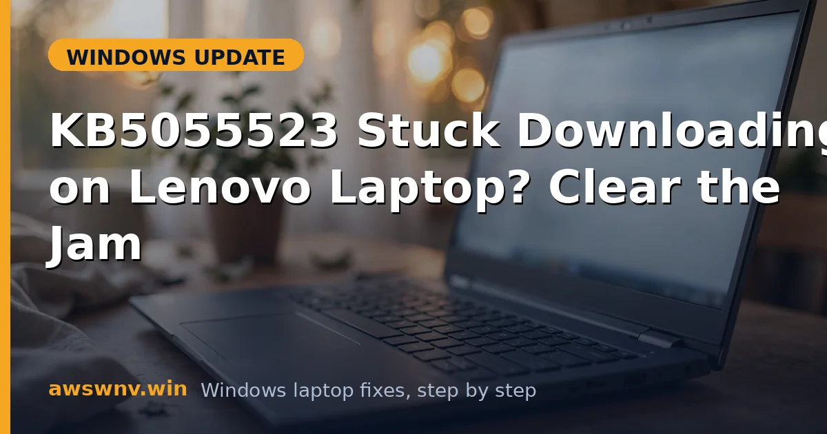 KB5055523 Stuck Downloading on Lenovo Laptop? Clear the Jam