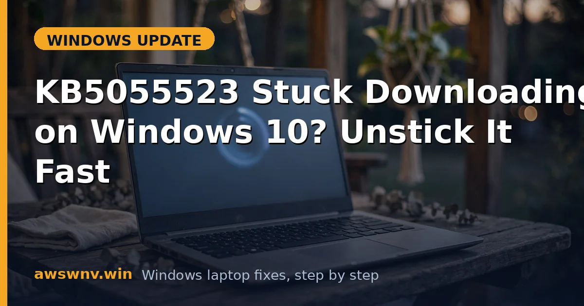 KB5055523 Stuck Downloading on Windows 10? Unstick It Fast