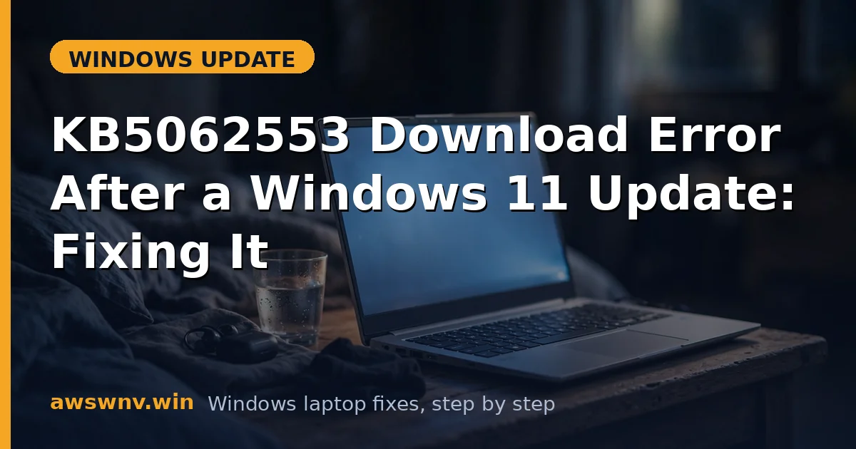KB5062553 Download Error After a Windows 11 Update: Fixing It