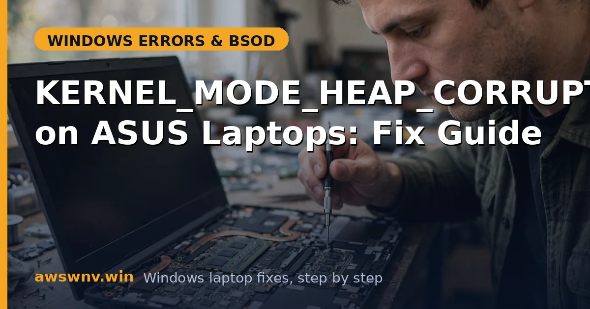 KERNEL_MODE_HEAP_CORRUPTION on ASUS Laptops: Fix Guide