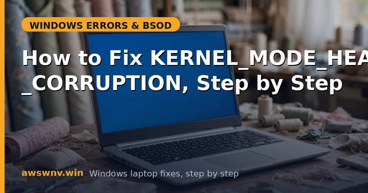 How to Fix KERNEL_MODE_HEAP_CORRUPTION, Step by Step