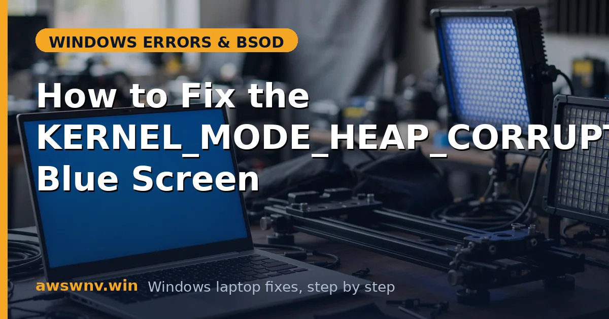 How to Fix the KERNEL_MODE_HEAP_CORRUPTION Blue Screen