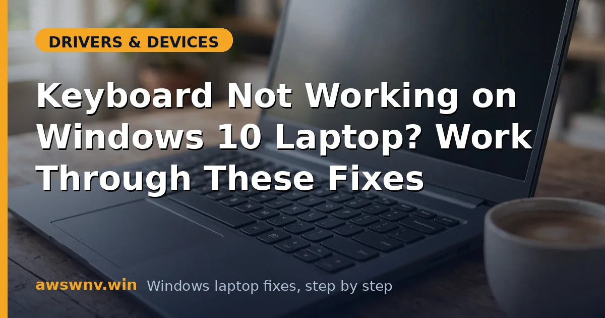 Keyboard Not Working on Windows 10 Laptop? Work Through These Fixes