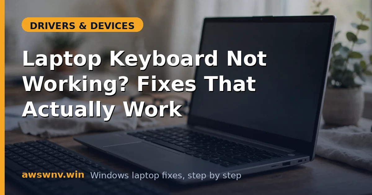 Laptop Keyboard Not Working? Fixes That Actually Work