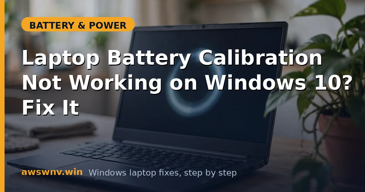 Laptop Battery Calibration Not Working on Windows 10? Fix It