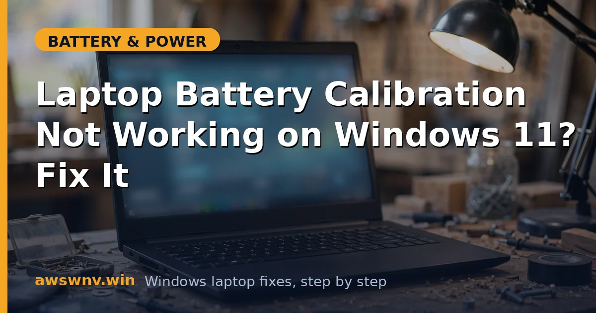 Laptop Battery Calibration Not Working on Windows 11? Fix It