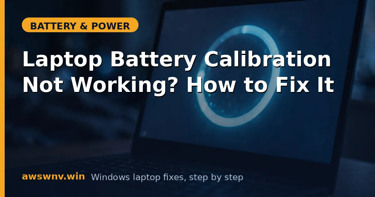 Laptop Battery Calibration Not Working? How to Fix It