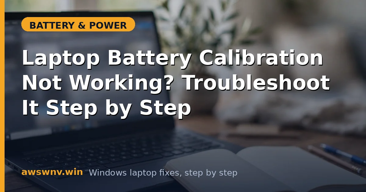 Laptop Battery Calibration Not Working? Troubleshoot It Step by Step