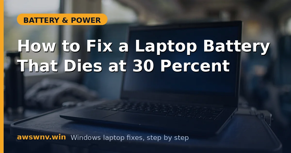 How to Fix a Laptop Battery That Dies at 30 Percent