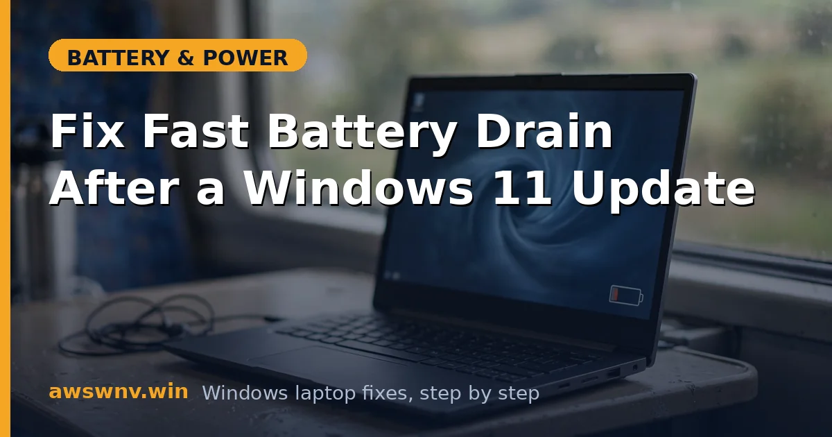 Fix Fast Battery Drain After a Windows 11 Update