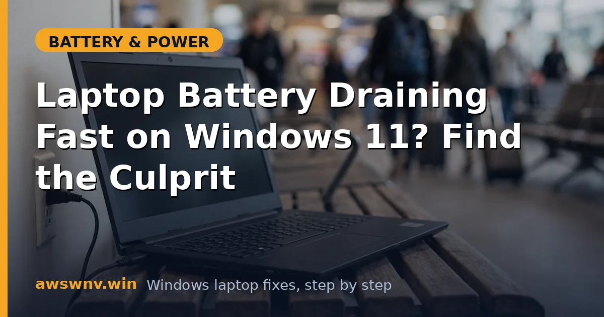 Laptop Battery Draining Fast on Windows 11? Find the Culprit
