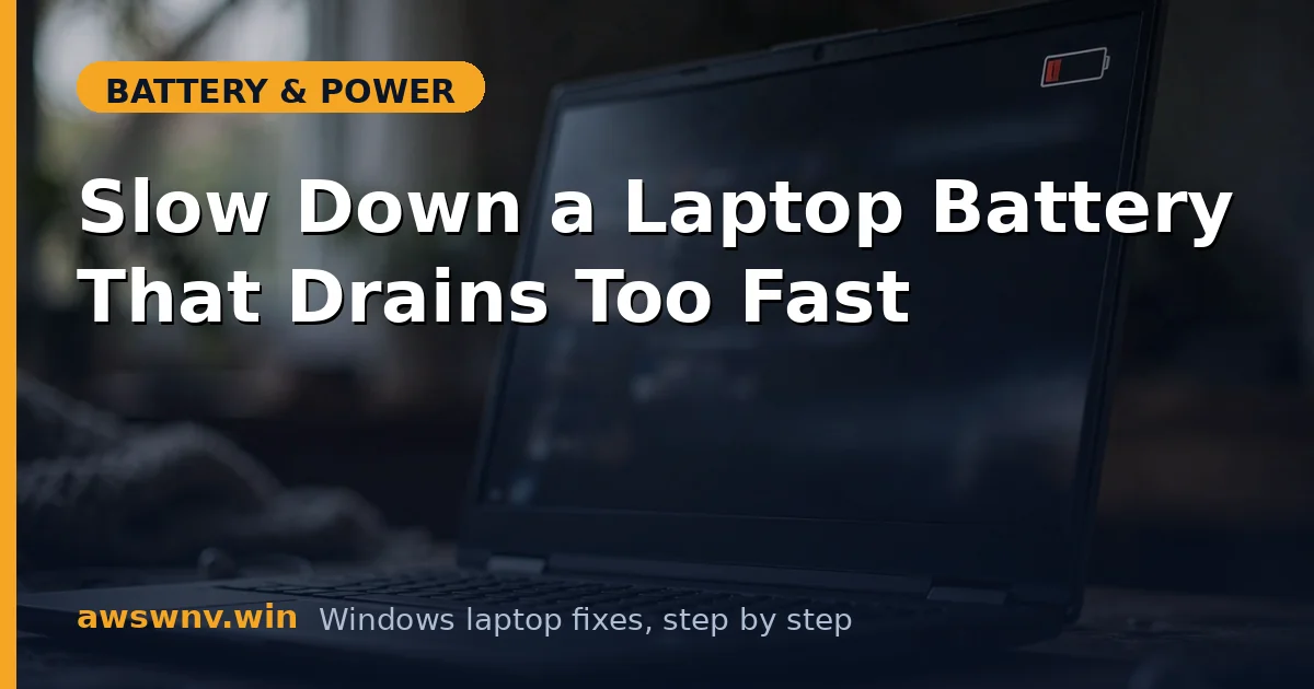 Slow Down a Laptop Battery That Drains Too Fast