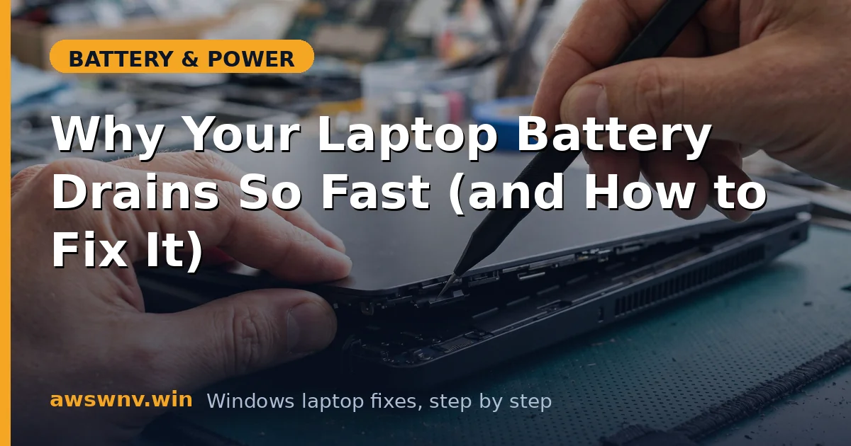Why Your Laptop Battery Drains So Fast (and How to Fix It)