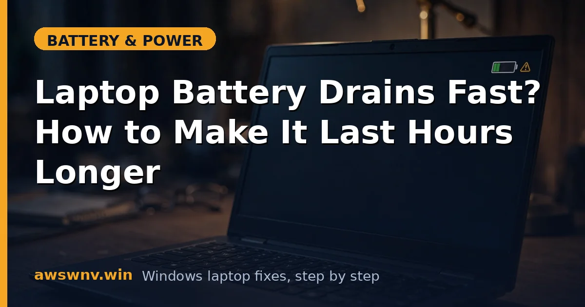 Laptop Battery Drains Fast? How to Make It Last Hours Longer