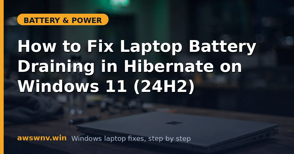 How to Fix Laptop Battery Draining in Hibernate on Windows 11 (24H2)