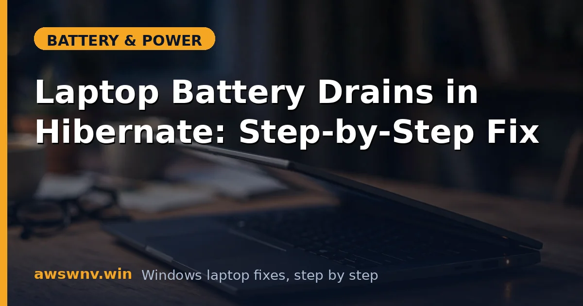 Laptop Battery Drains in Hibernate: Step-by-Step Fix