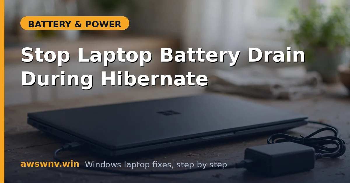 Stop Laptop Battery Drain During Hibernate