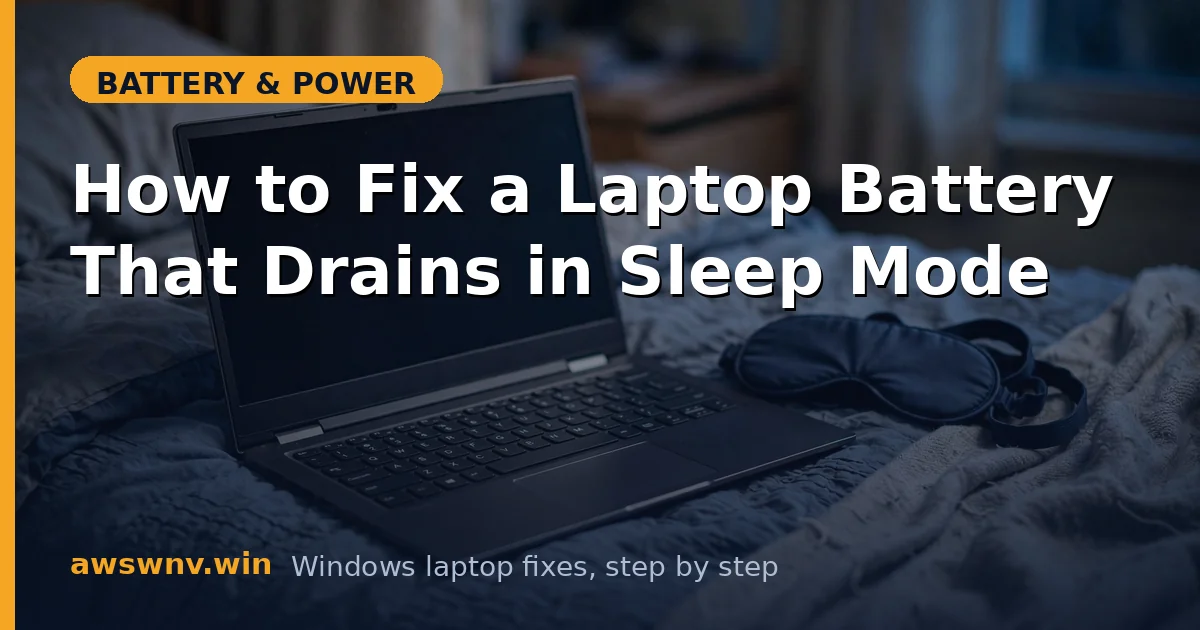 How to Fix a Laptop Battery That Drains in Sleep Mode