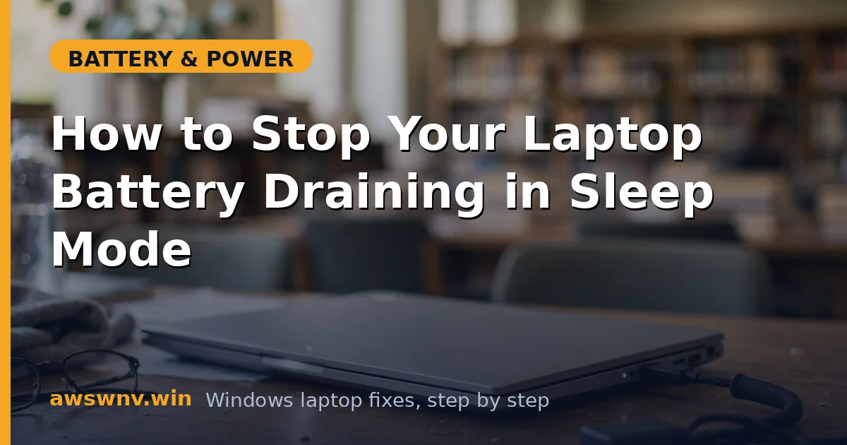 How to Stop Your Laptop Battery Draining in Sleep Mode