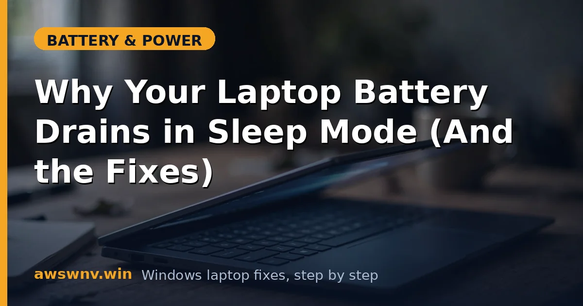 Why Your Laptop Battery Drains in Sleep Mode (And the Fixes)