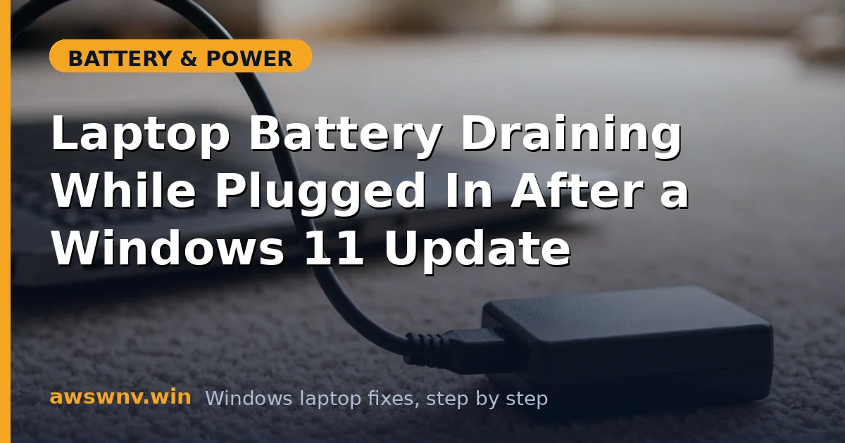 Laptop Battery Draining While Plugged In After a Windows 11 Update