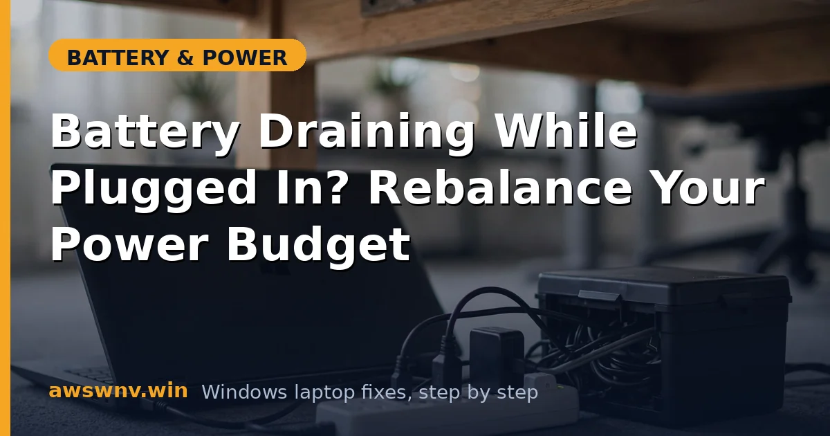 Battery Draining While Plugged In? Rebalance Your Power Budget