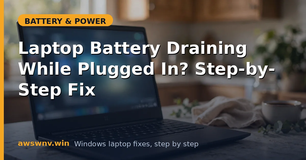 Laptop Battery Draining While Plugged In? Step-by-Step Fix