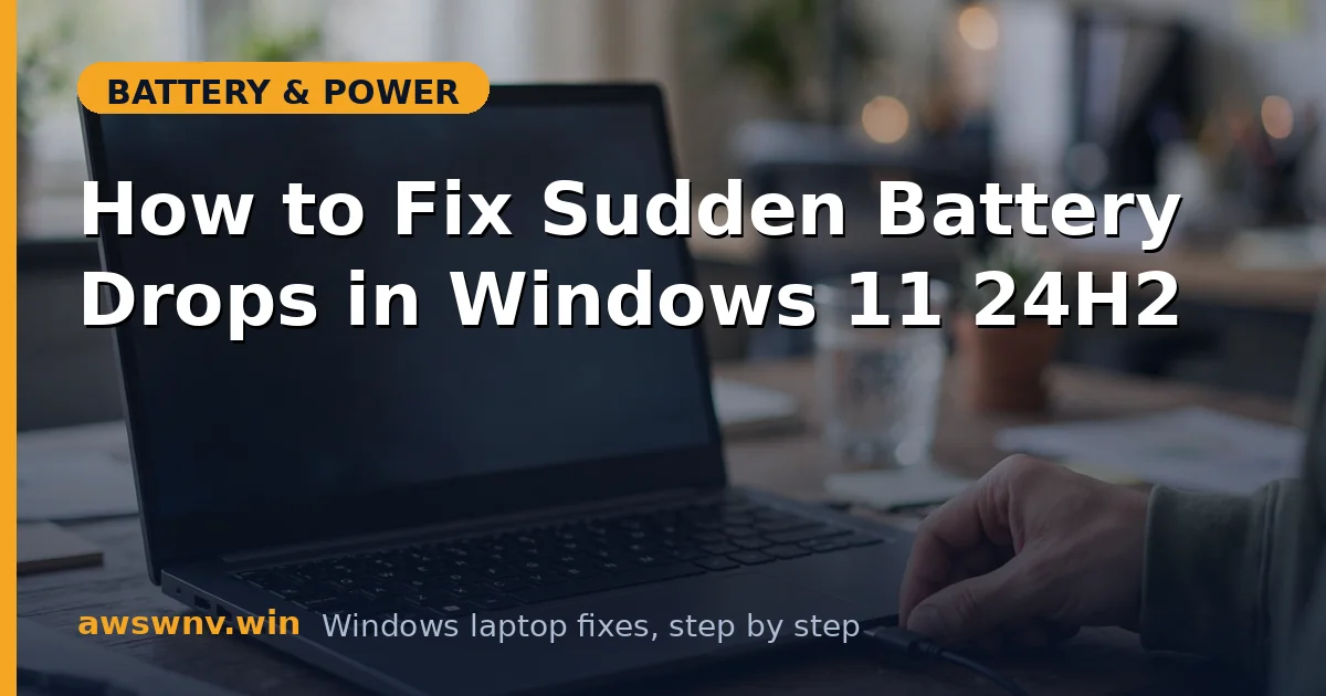 How to Fix Sudden Battery Drops in Windows 11 24H2