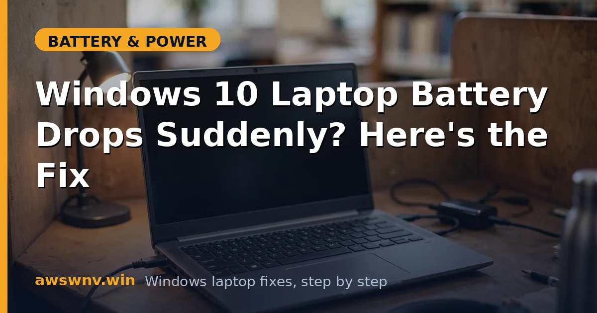 Windows 10 Laptop Battery Drops Suddenly? Here's the Fix