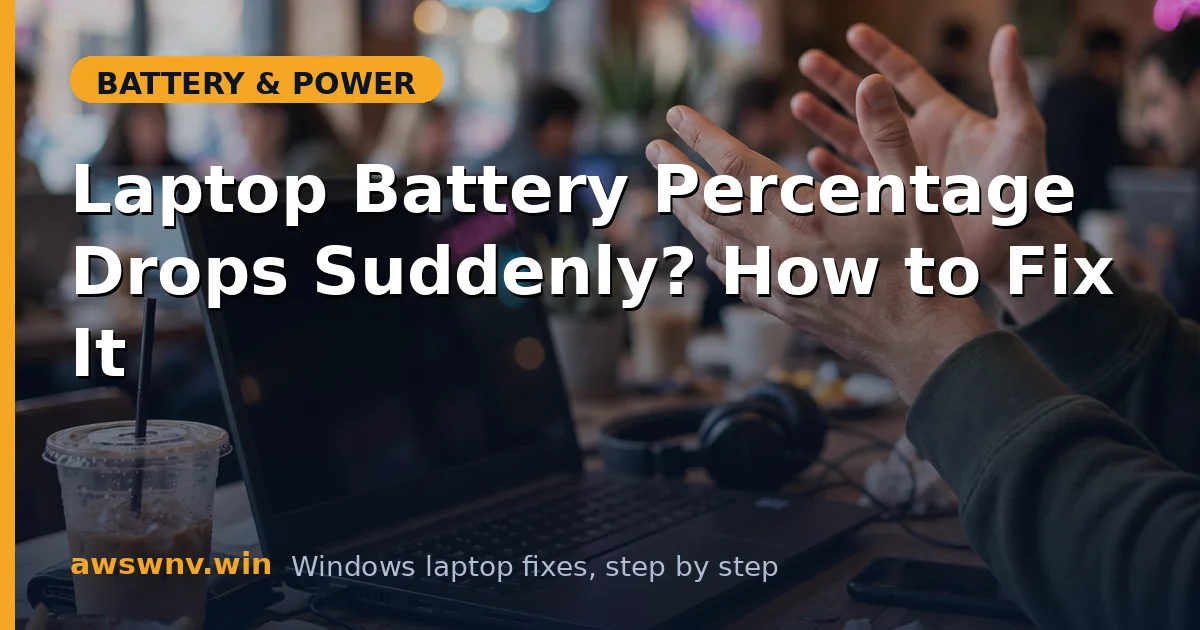 Laptop Battery Percentage Drops Suddenly? How to Fix It