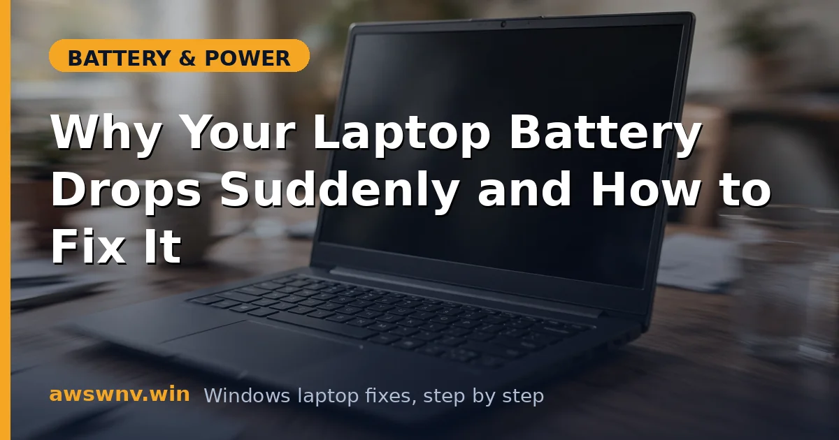 Why Your Laptop Battery Drops Suddenly and How to Fix It