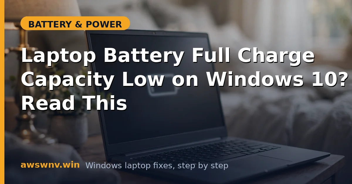 Laptop Battery Full Charge Capacity Low on Windows 10? Read This